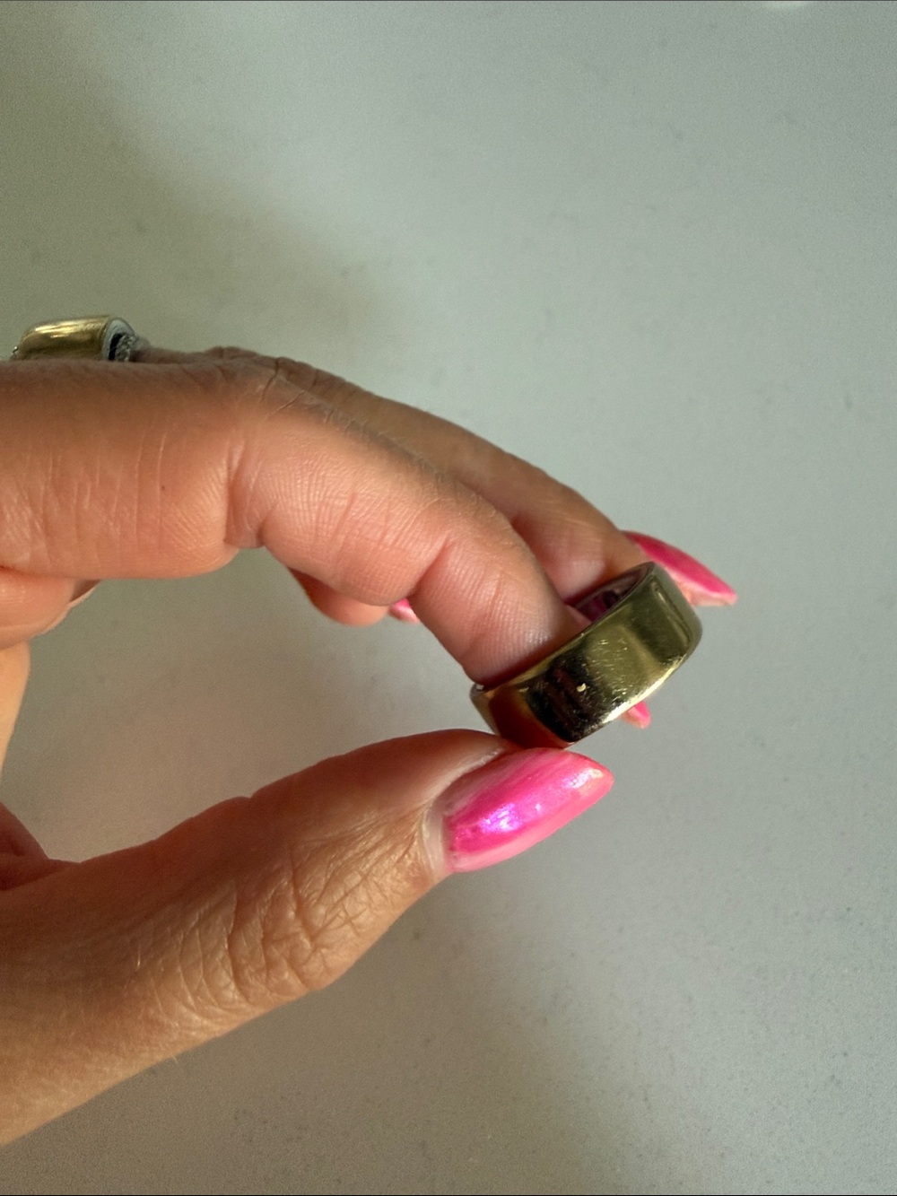 Oura Gold Tone Wide Band Ring